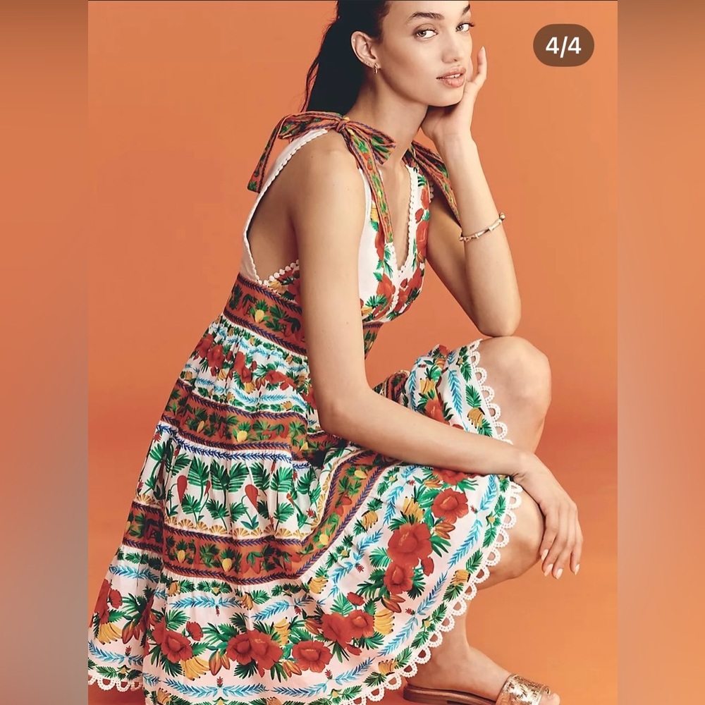 Farm Rio Tiered Mini Dress NWT - Picture 4 of 4